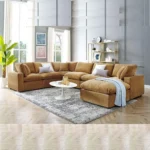 Fabric Upholstered Sectional Sofa